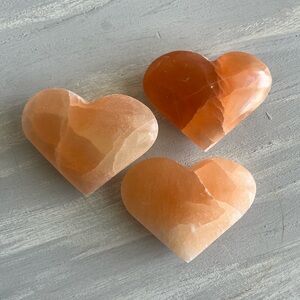 Small pink selenite heart